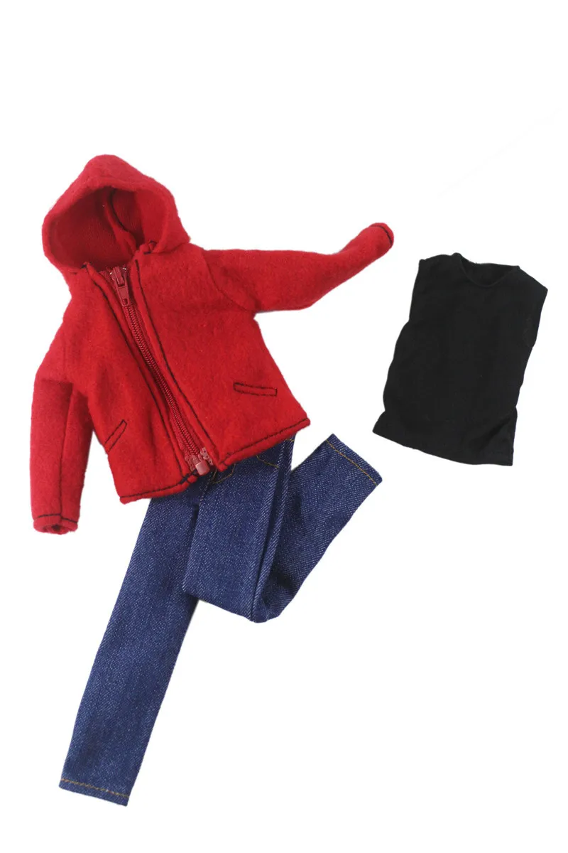 

New Ken Red Jacket Jeans Outfits Set for Barbie CD FR Kurhn BJD Doll Clothes Accessories Dollhouse Role Play