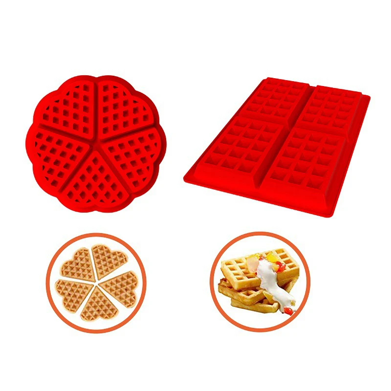 

1pc Silicone Waffle Mold DIY Waffle Chocolate Baking Mould DIY Cake Bakeware Maker Pan Kitchen Accessories baking tools