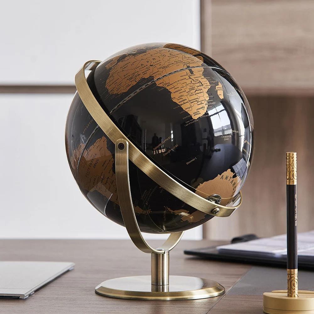 Decoraci&oacute;n Retro Para el hogar, globo del mundo, decoraci&oacute;n de escritorio, mapa del mundo de aprendizaje moderno, globo de estudio para ni&ntilde;os, decoraci&oacute;n de escritorio, geograf&iacute;a, educaci&oacute;n para ni&ntilde;os-3