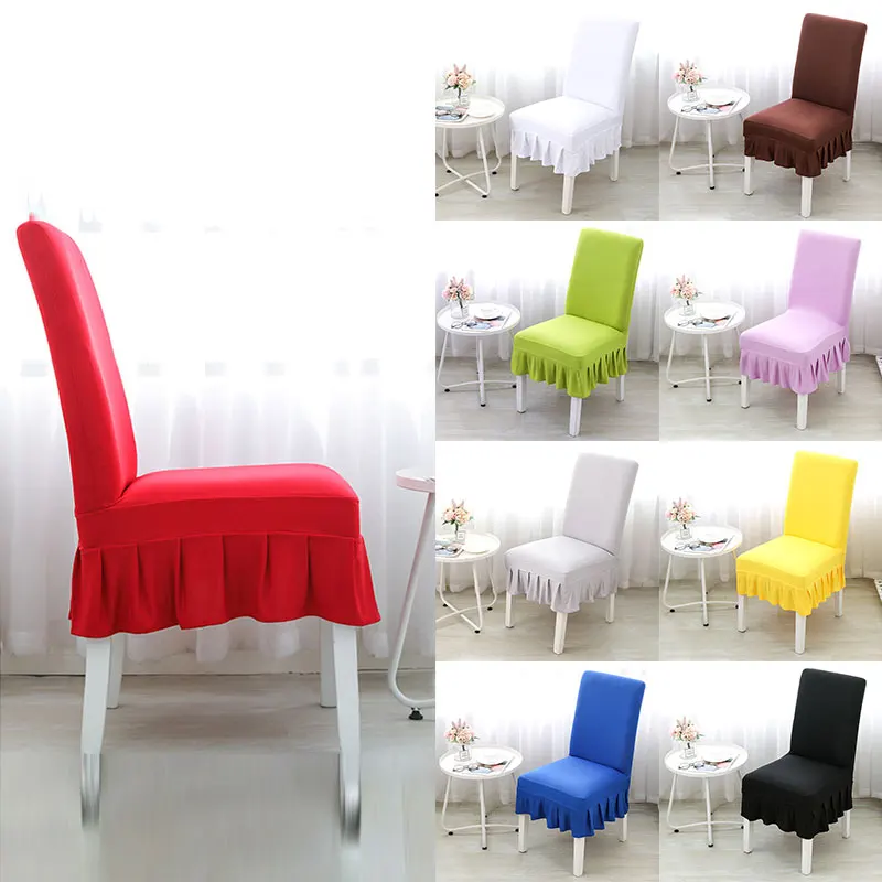 

Solid Color Chair Cushion Creative Home Supplies Seat Cover Soft Stretch Anti-dirty Chair Covers Home Decorative Supplies