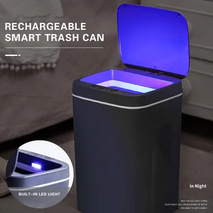 16l smart trash can automatic sensor dustbin kitchen bathroom garbage bucket intelligent sensor electric smartwaste bins free global shipping