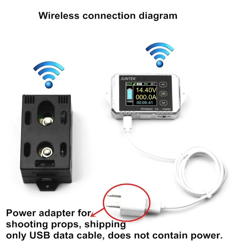 

DC 400V 300A Wireless Bi-directional Voltmeter Ammeter Capacity Volt Power Meter