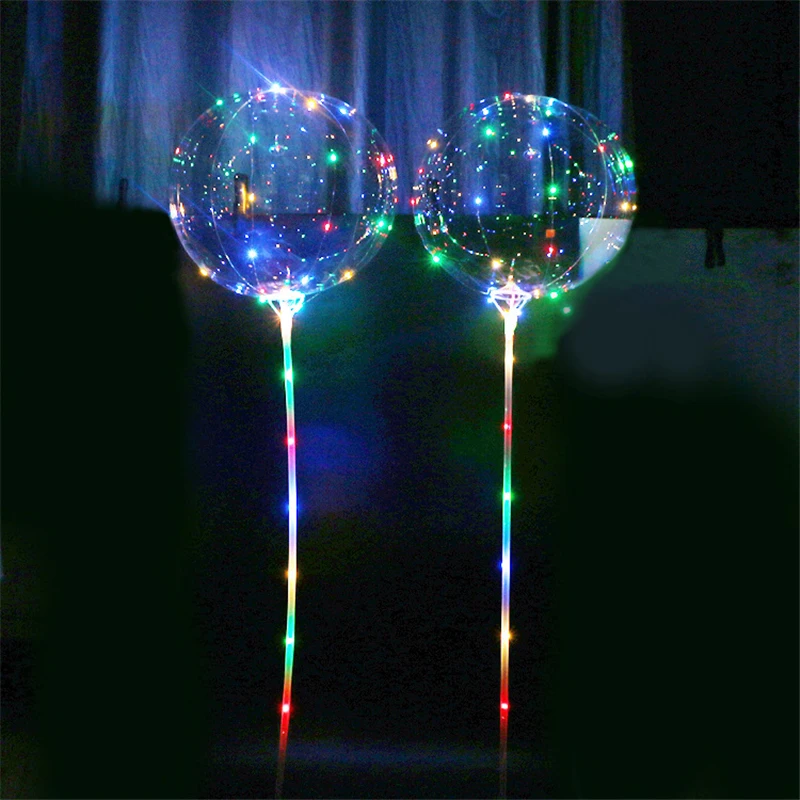 

70cm & 40cm Transparent Pole Luminous Ocean Ball Pole Hi Hi Ball Pole Ocean Ball Balloon Pole globos metalicos