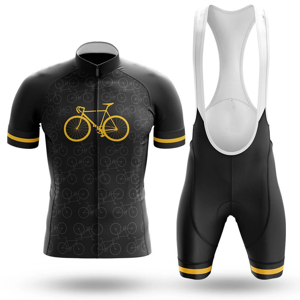 

Bicycle Pattern Cycling Jersey Set Sport Team Bike Men Clothing Quick Dry Summer Sleeve Cycling Road Ride Shirt Bib Short Gel
