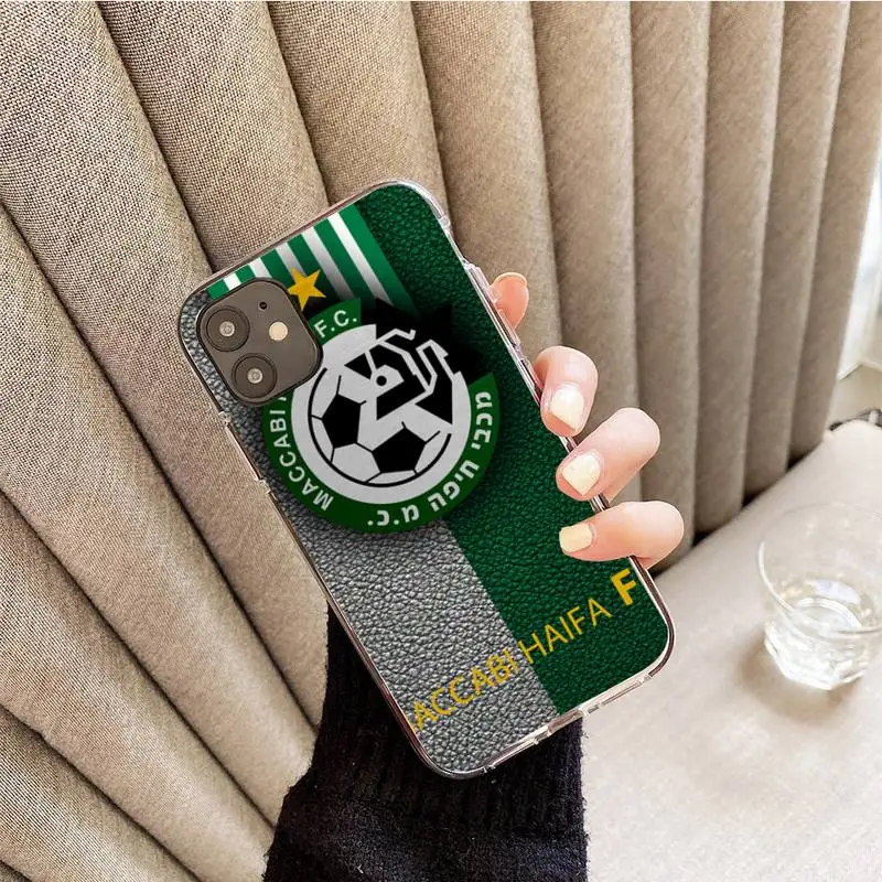 

Football maccabi haifa Phone Case For iphone 7 8 plus x xr xs 11 12 mini pro max transparent nax fundas cover