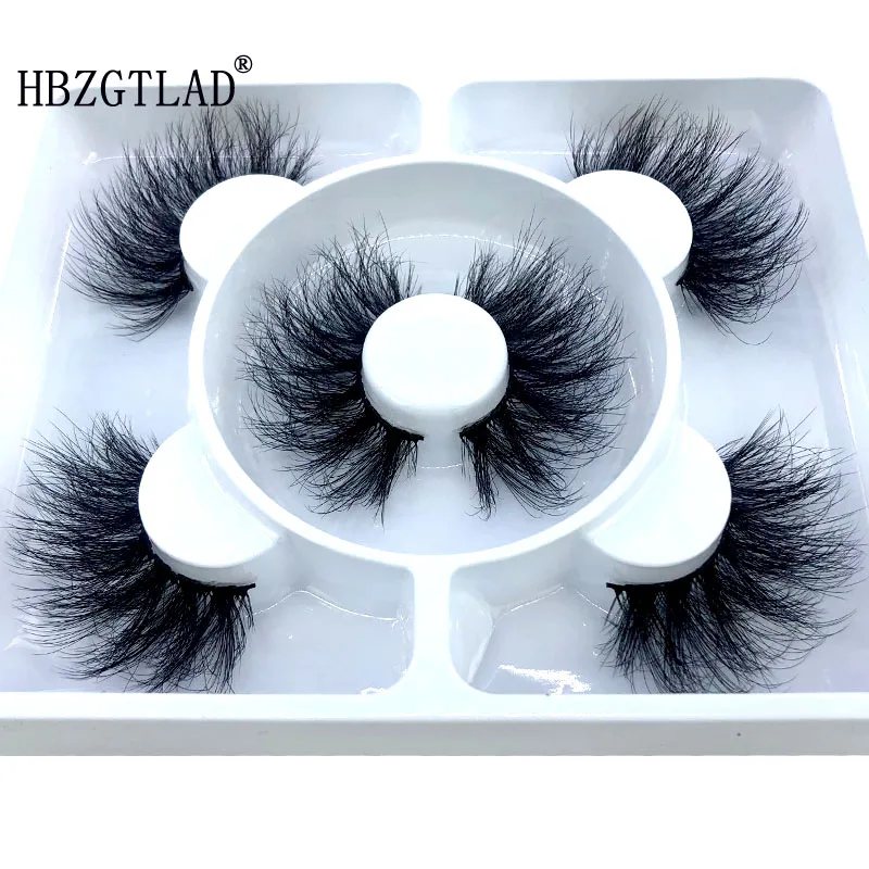 

2021 Fluffy Mink Lashes Short Messy Wispy Natural Eyelashes 22mm-25mm Hamdmade Real 3D Mink Eyelashes Makeup False Lashes