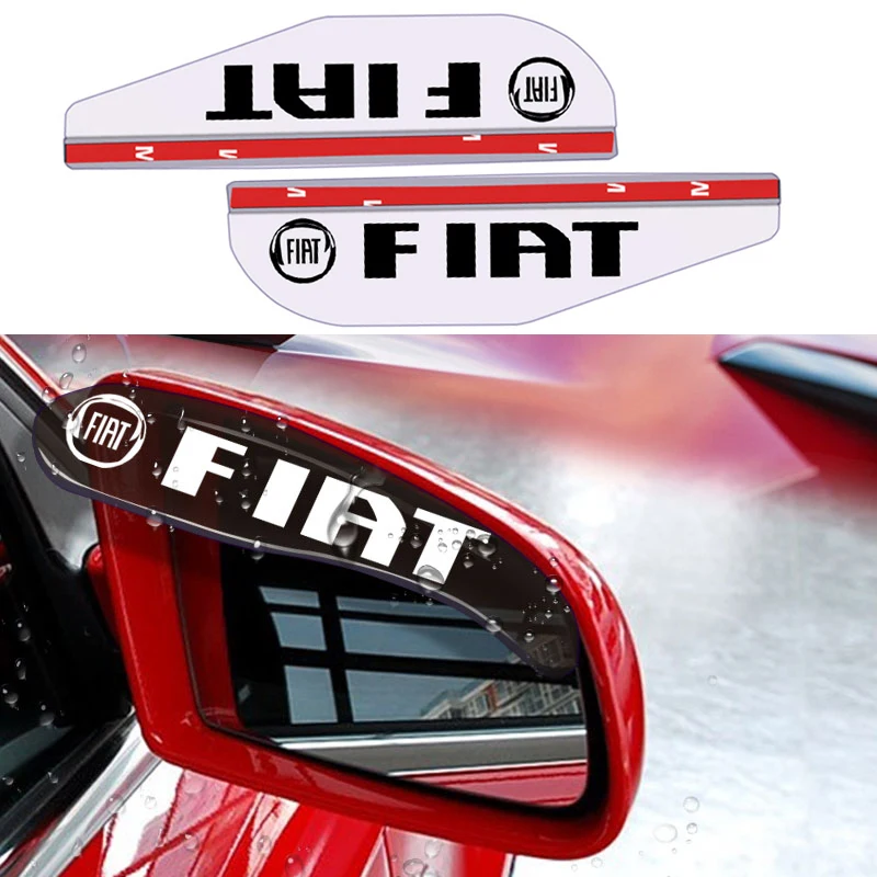 

2pcs Car Logo Rearview Mirror Waterproof Sticker for Fiat Panda 2 3 Bravo1 2 MK1 MK2 TIPO 356 Hatchback Salcoon Estate SW