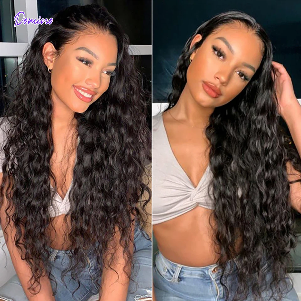Lace Front Wigs Human Hair Water Wave 13x4 Human Hair Curly Wigs For Women Lace Frontal Wigs Brazilian Virgin Wet And Wavy Wigs