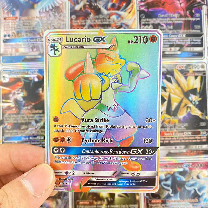 Французские и английские карточки игры GX Pokemon Battle Carte Trading Vmax TAG командные карты