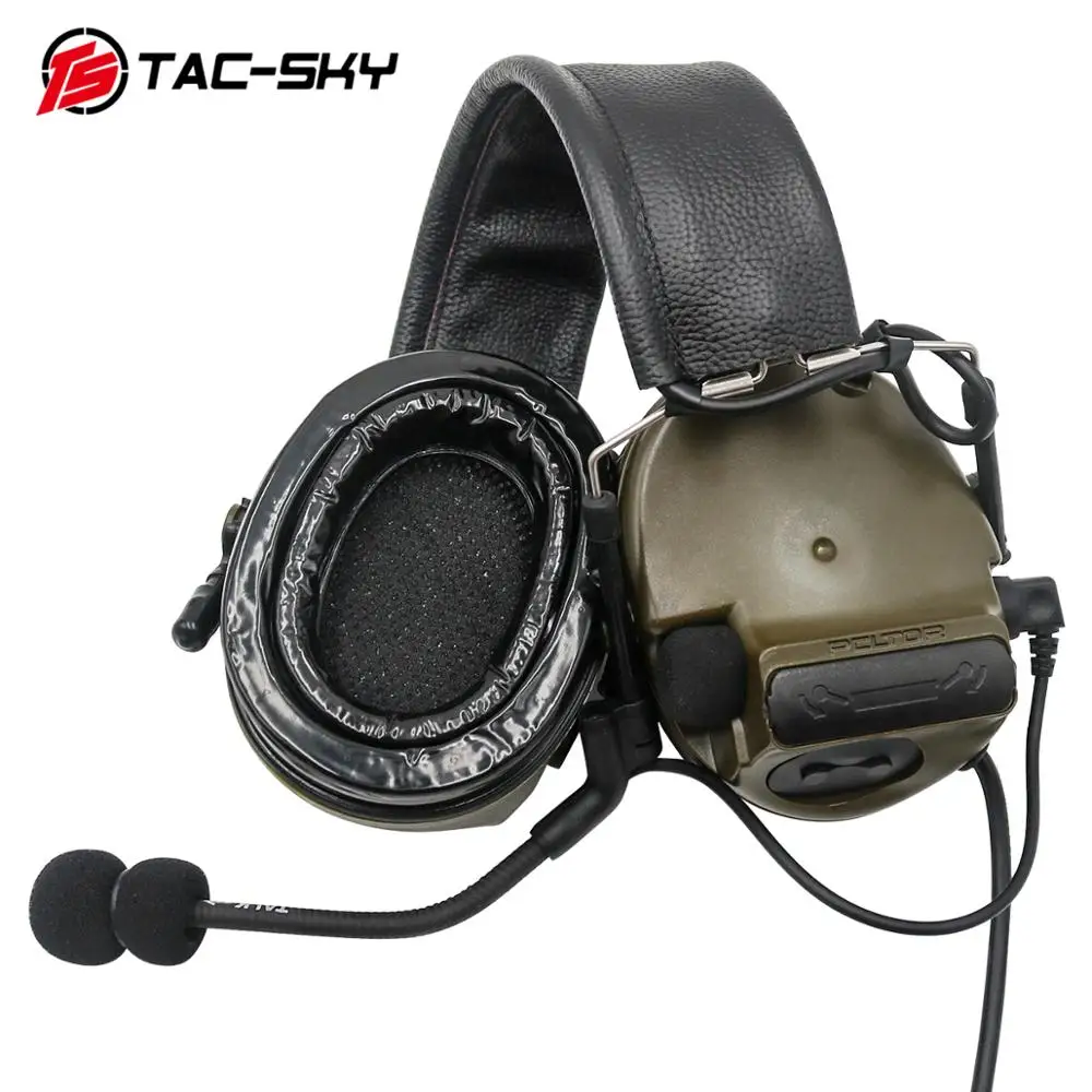 COMTAC III TAC-SKYcomtac iii силиконовые наушники электронные шумоподавления звукосниматель Военная Тактическая Переговорная стрельба headsetFG