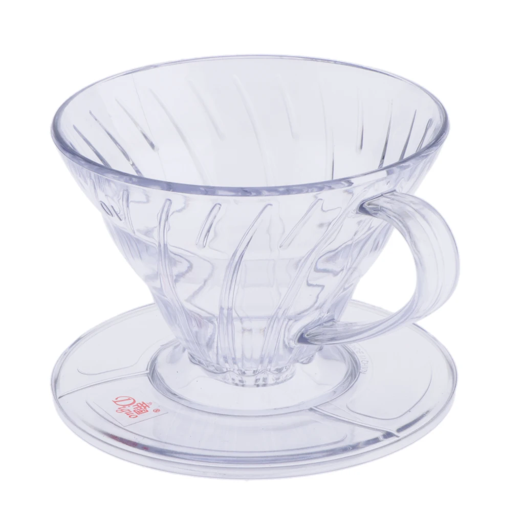 

Coffee Dripper Cup Clear Resin Pour Over Cone Cup Coffee Maker Filter Holder