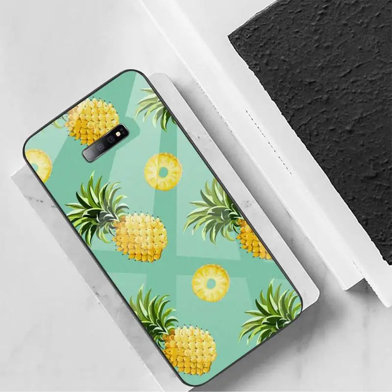 

Summer green leaves fruit lemon grapes Phone Case Tempered glass For Samsung S6 S7 edge S8 S9 S10 e plus note8 9 10 pro
