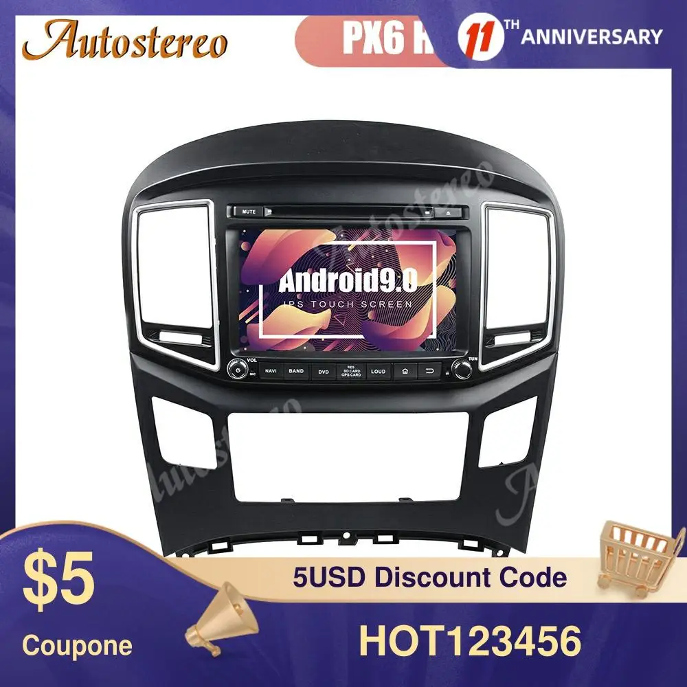 Android 9 0 автомобильный CD плеер радио магнитофон стерео для Hyundai H1 Grand Royale I800 2016 +