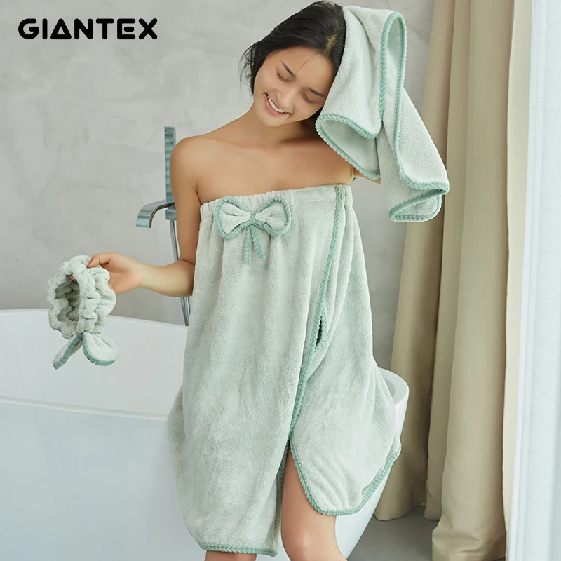 GIANTEX 4 шт./компл. Для женщин Ванная комната микрофибра банное Полотенца s Для банное полотенце для взрослых волос Полотенца комплект салфетку de bain toalhas de banho