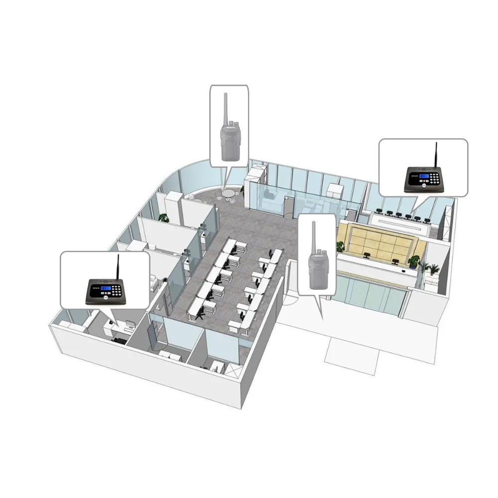 RETEVIS RT57 Duplex Indoor Wireless Voice Calling Intercom System Business Calling Device Two-way Desktop Radio For Office/Home