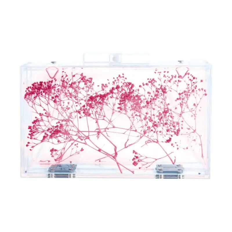 

Clear Purse Acrylic Box Evening Clutch Bag Crossbody Shoulder Handbag for Women