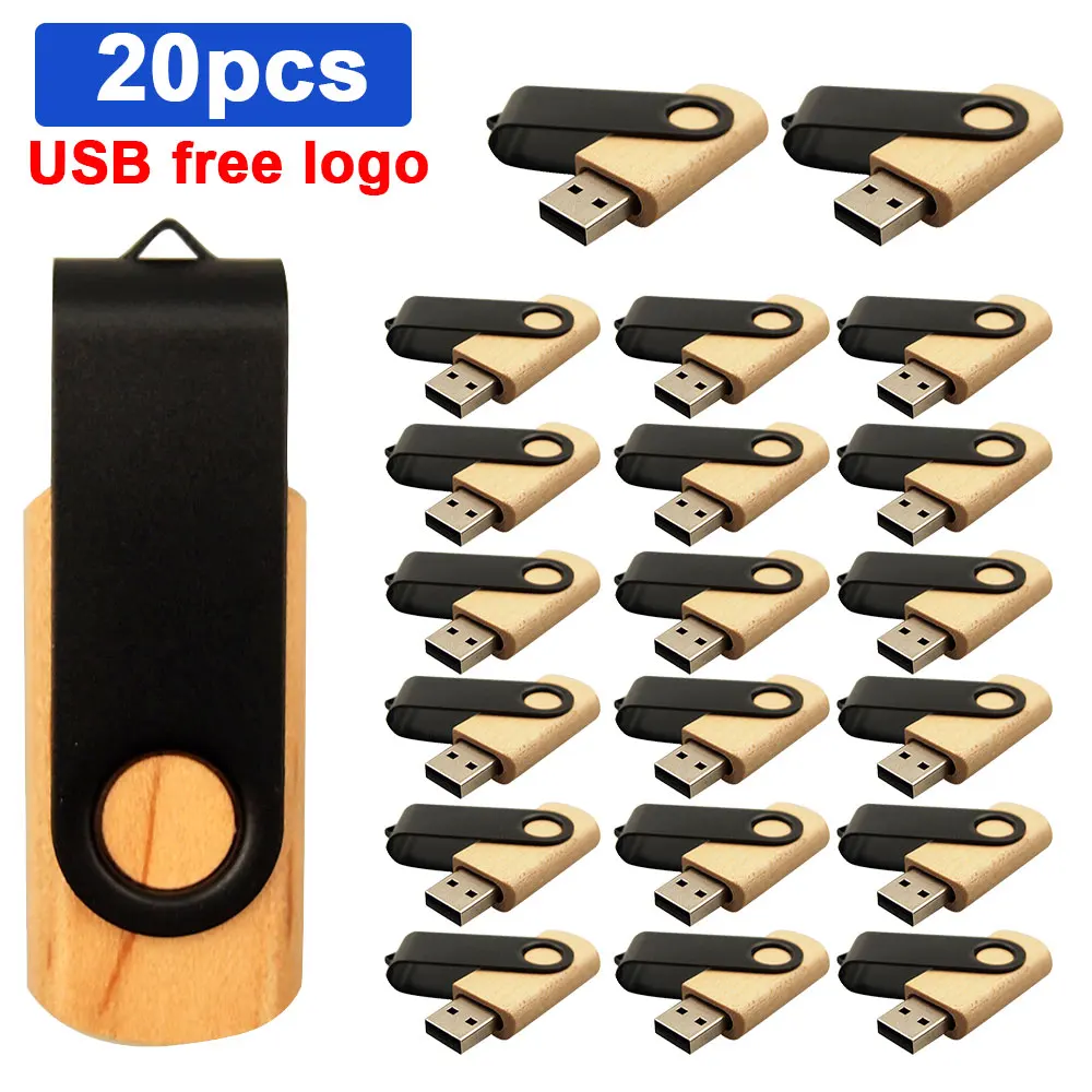 

20pcs/lot Hot Selling Wooden Business USB real capacity USB 2.0 4GB/8GB/16GB/32GB/64GB/128GB USB flash drive free custom logo
