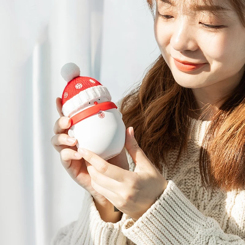 

Christmas Portable Hand Warmer 6000MAh Power Bank Snowman Cartoon Rechargeable Quick Heating Electric