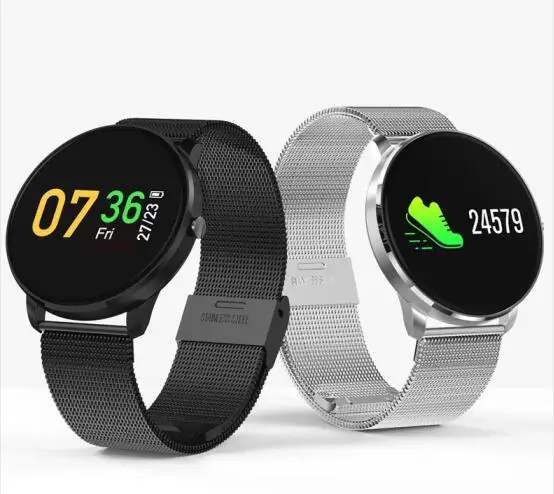 Роскошные стальные Смарт часы мужские водонепроницаемые Bluetooth браслет монитор