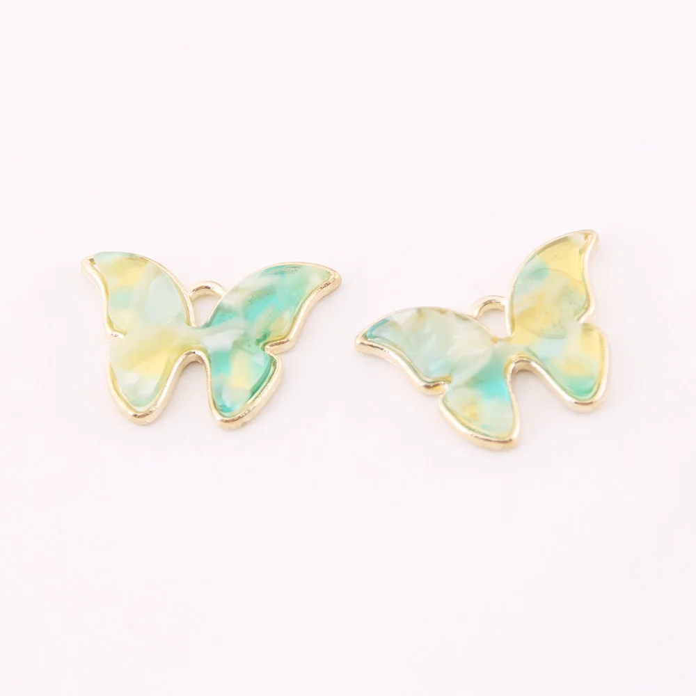 

10pcs Enamel Charms Butterfly Pendants DIY Handmade Popular Metal Delicate Accessories For Women Jewelry Making Gift