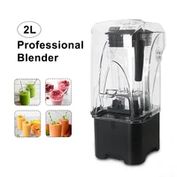 2l smoothie blender large capacity commercial professional 2200w power mixer fruit juicer with mixing stick 220v 240v 110v