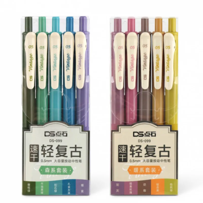 

Mohamm Retro Series Press Gel Pen Quick-drying Creative Student Stationery