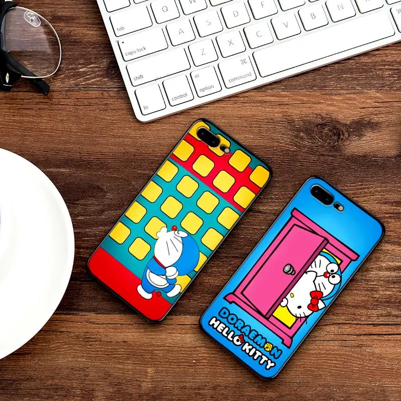 Милый 3D Doraemon мягкий силиконовый чехол для телефона iPhone XR TPU 5 5SE 6 6S 7 Plus 8Plus XS X Xr Max 9