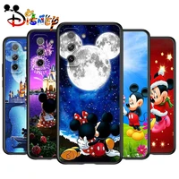 Mickey Minnie cute for Samsung Galaxy S22 S21 Ultra Plus Note S10 Edge Plus Black Soft Phone Case