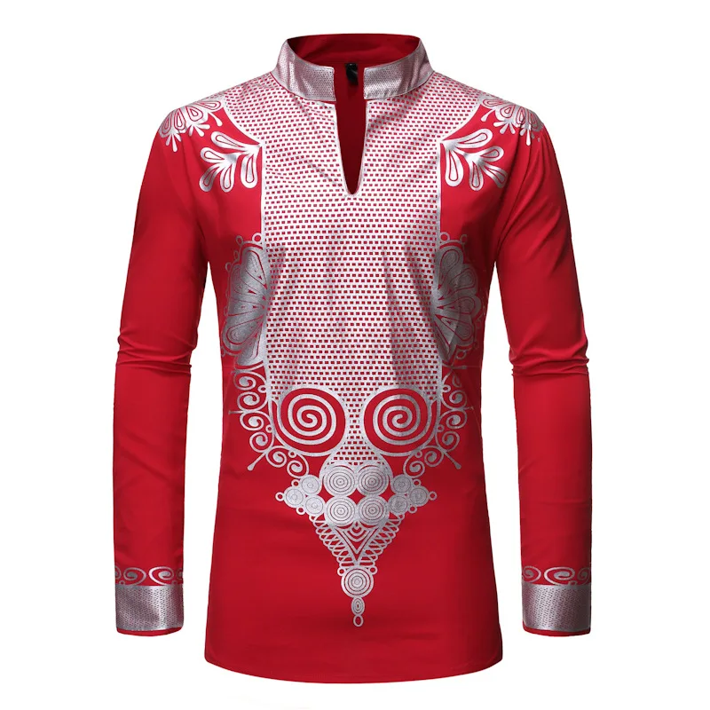 

Mens Traditional African Dashiki Dress Shirts Hipster Long Sleeve African Dress Men Hip Hop Streetwear African Clothes Camisas