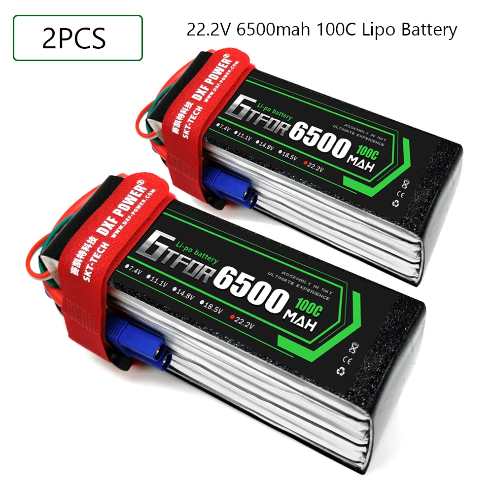 

GTFDR 6S 22.2V 6500mAh 100C 200C Lipo Battery 6S XT90 XT60 T Deans EC5 For FPV Drone Airplanes Car Boat Truck Helicopter