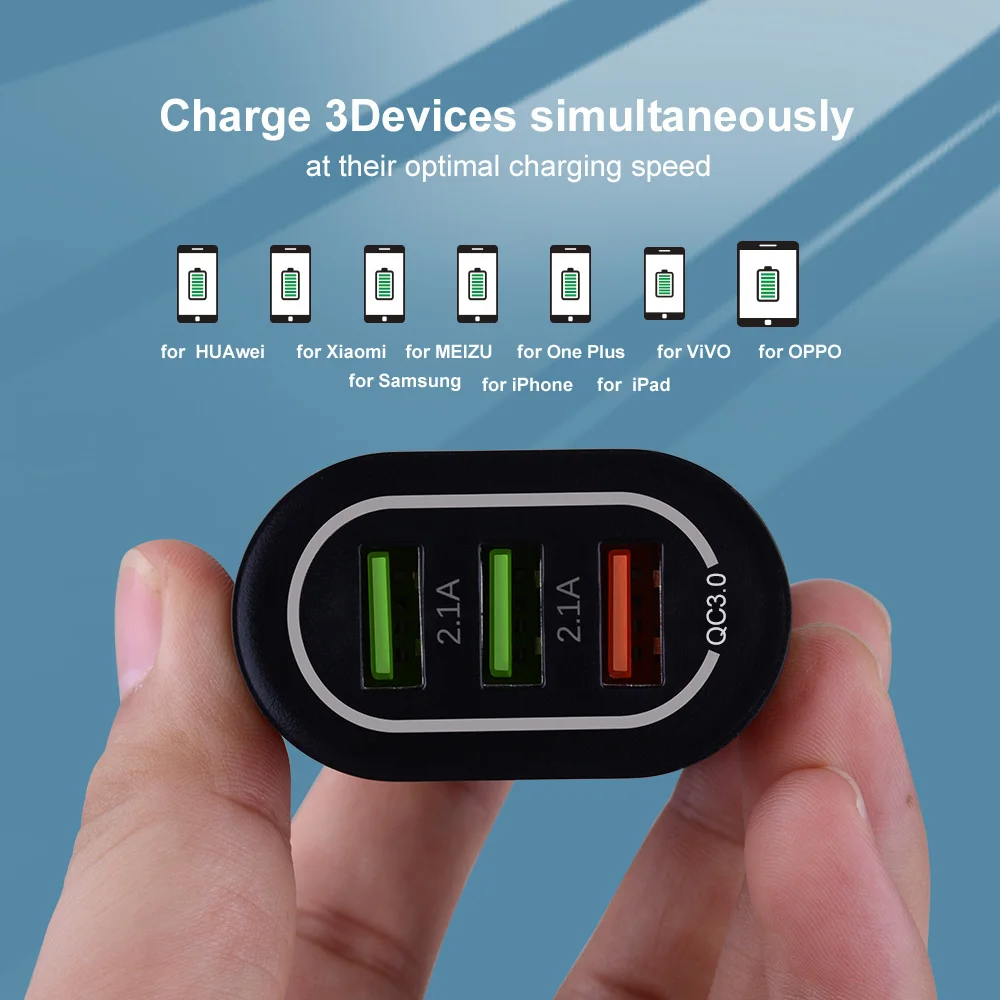 Олаф 18 Вт Быстрая зарядка 3 0 порта USB зарядное устройство QC3.0 быстрое для samsung S10