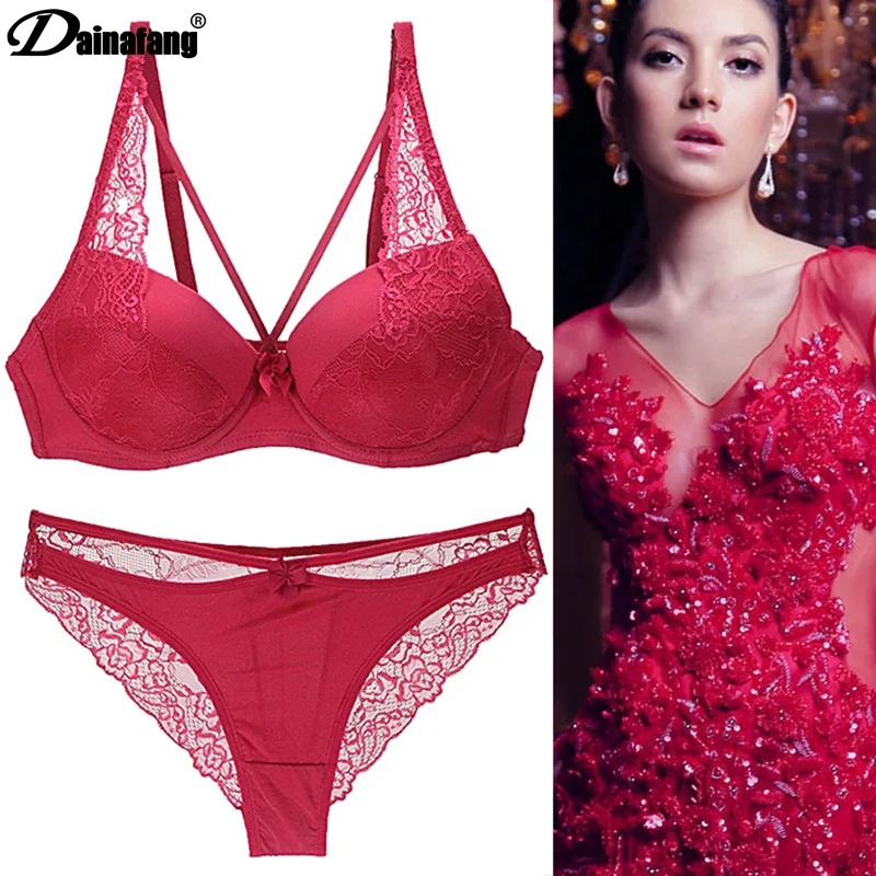 Соблазнительный кружевной комплект с бюстгальтером элегантный дышащий Женский