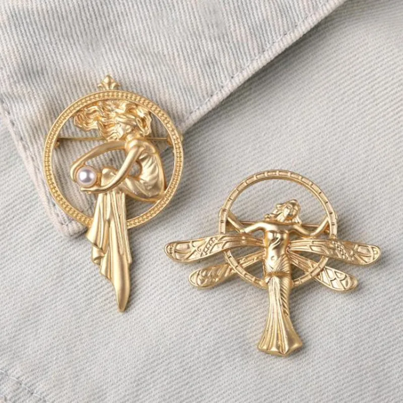 

Retro Luxury Style Pins For Clothes Men amd Women Angel Metal Pin Badge On Backpack Bag Clothing Collar Jeans Gifts Brooch