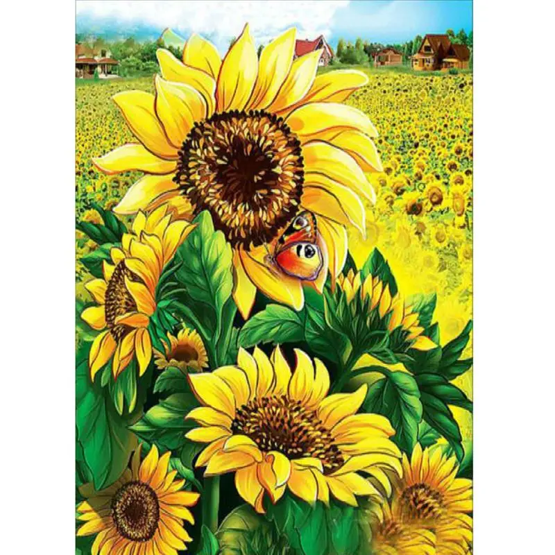 

Sunflower 5D DIY Full Drill Diamond Painting Embroidery Cross Stitch Kit Room Home Decor Craft 95AA