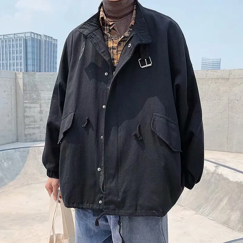 

Оптовая продажа 2020, модная повседневная мужская куртка в литературном стиле с японским инструментом, Мужская модная свободная дикая рубашк...