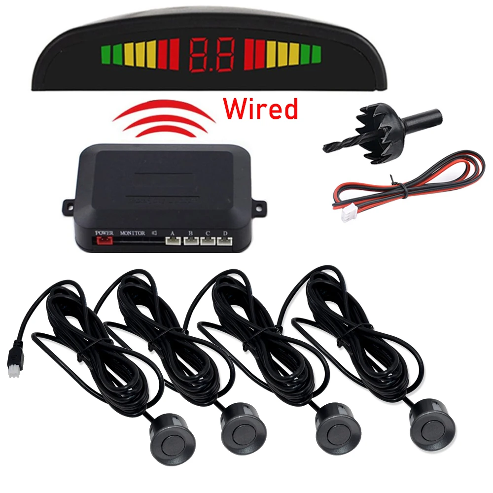 Автомобильный парктроник светодиодный датчик парковки с 4 датчиками s