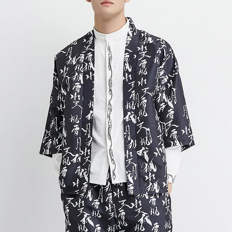 Кимоно мужское традиционное в японском стиле юката рубашка Китайский магазин