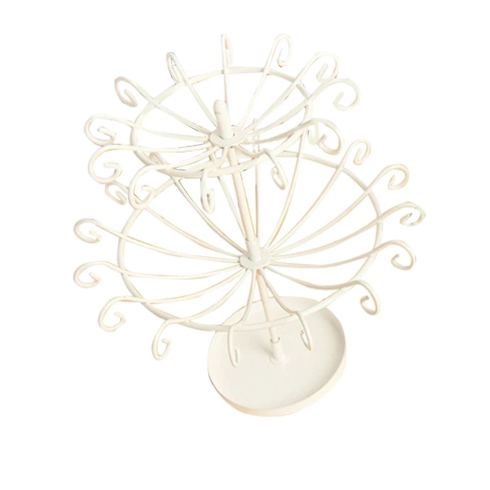 

Rotary 2-Tier Earrings Necklace Bracelet Organizer Holder Jewelry Display Stand Rack