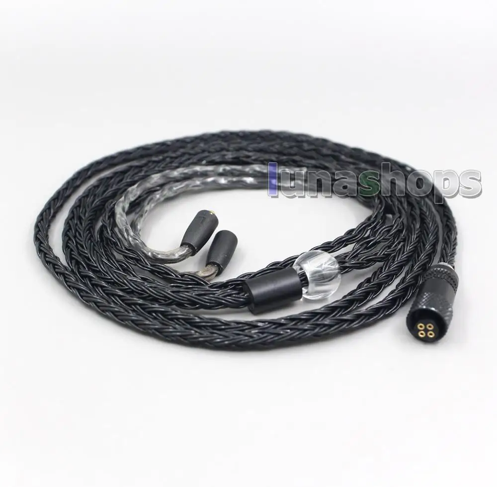 

LN006953 16 Core Black OCC Awesome All In 1 Plug Earphone Cable For Westone W40 W50 W60 UM10 UM20 UM30 UM40 UM50 Pro