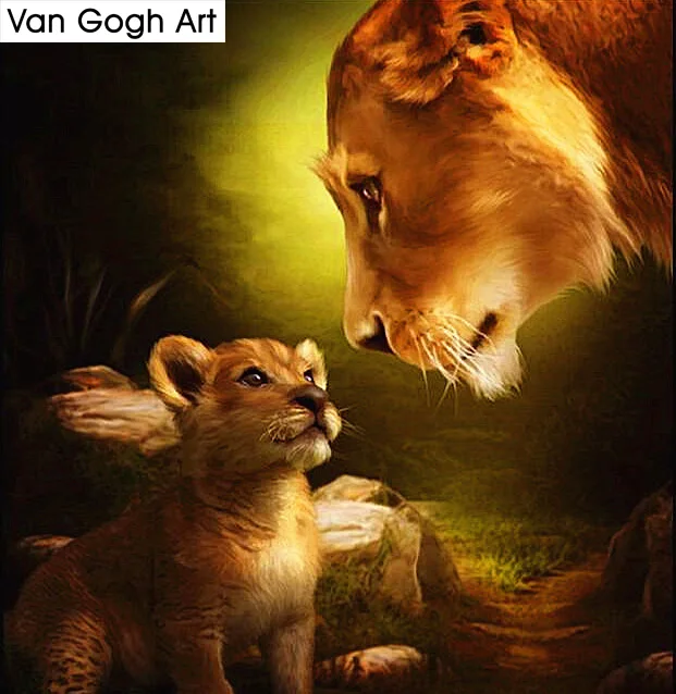 

Full Square Diamond 5D DIY Diamond Painting "Tiger Lion Leopard" 3D Embroidery Cross Stitch Rhinestone Mosaic Painting Decor BK