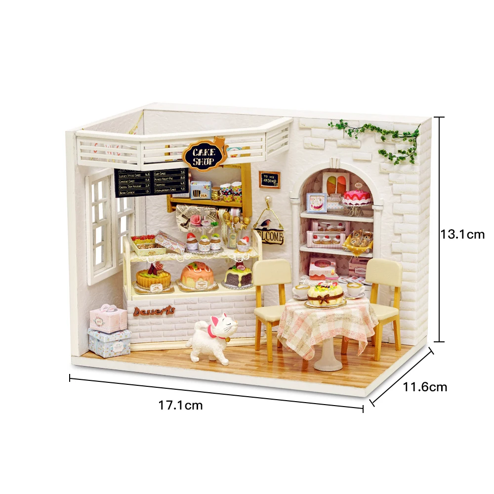 

Mini Dollhouse Toys DIY 3D Wooden Doll House Furniture For Children Birthday Gifts Dollhouse Toys For Children New Year Gifts SD