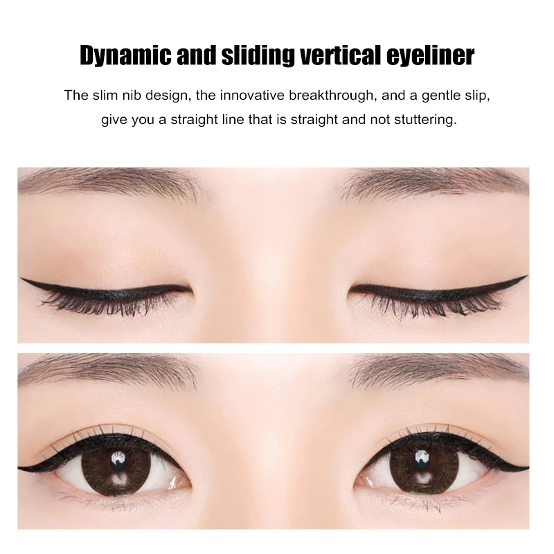 Стойкая водостойкая жидкая подводка для глаз быстросохнущая косметический