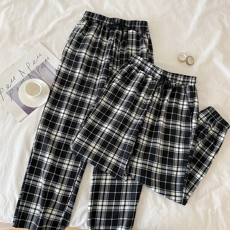 Женские клетчатые брюки JMPRS с высокой талией черные белые модные женские