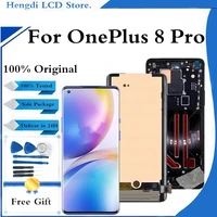original for oneplus 8 pro 18 pro lcd display screen touch digitizer assembly for 18pro lcd display with frame replace part