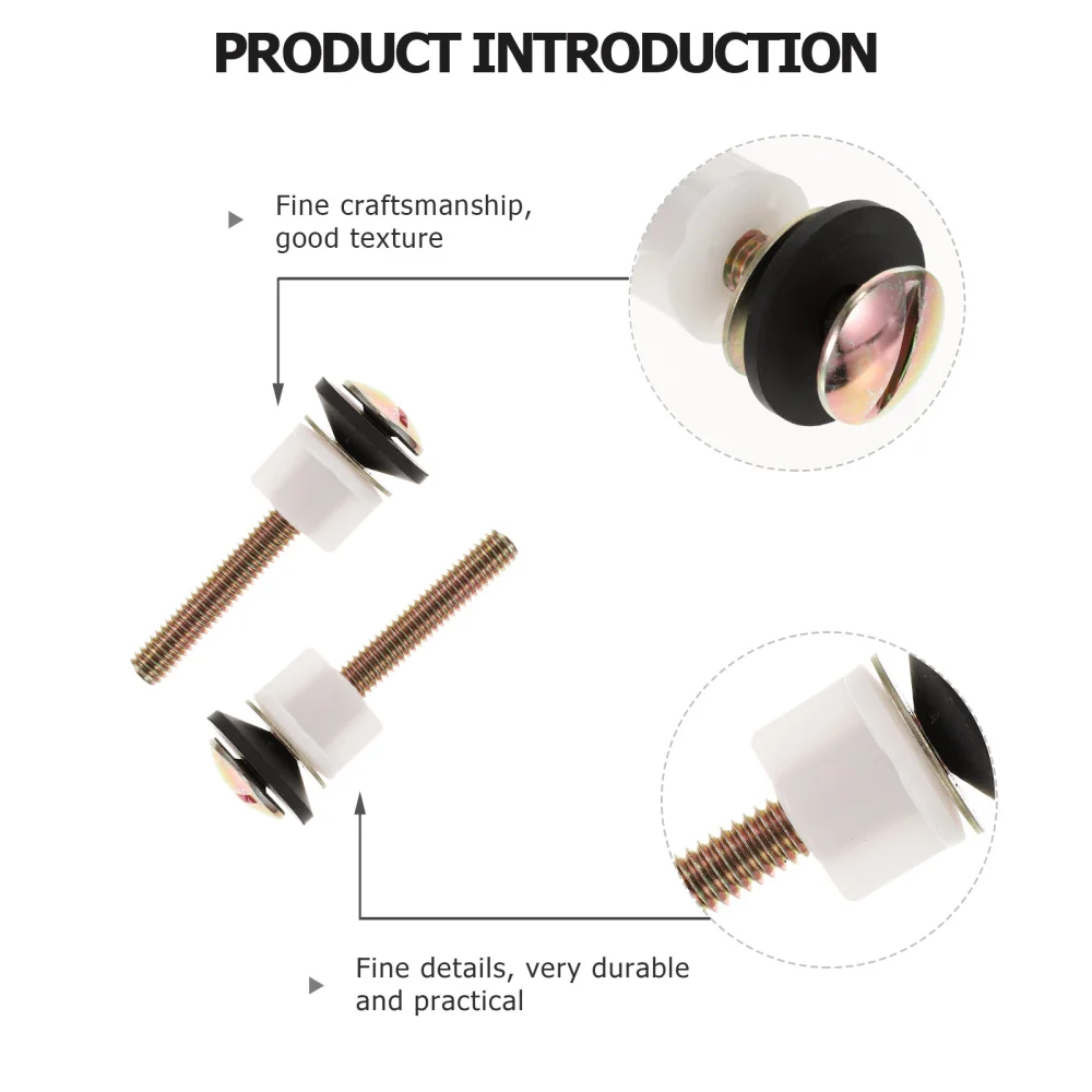 

2 Sets/4pcs Universal Toilet Seat Screws Bolts Toilet Seat Replacement Parts Kit