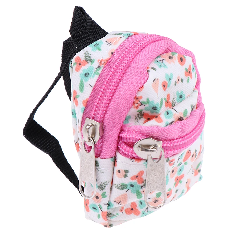 

1:6 1:12 миниатюрный Цветочный рюкзак для кукольного домика школьный рюкзак аксессуары для кукол подарок