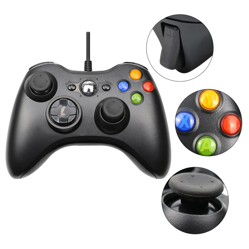For Xbox 360 USB Wired Gamepad Support Win7/8/10 System Controle Joystick XBOX360 Slim/Fat/E Console Game Controller Joypad | Электроника
