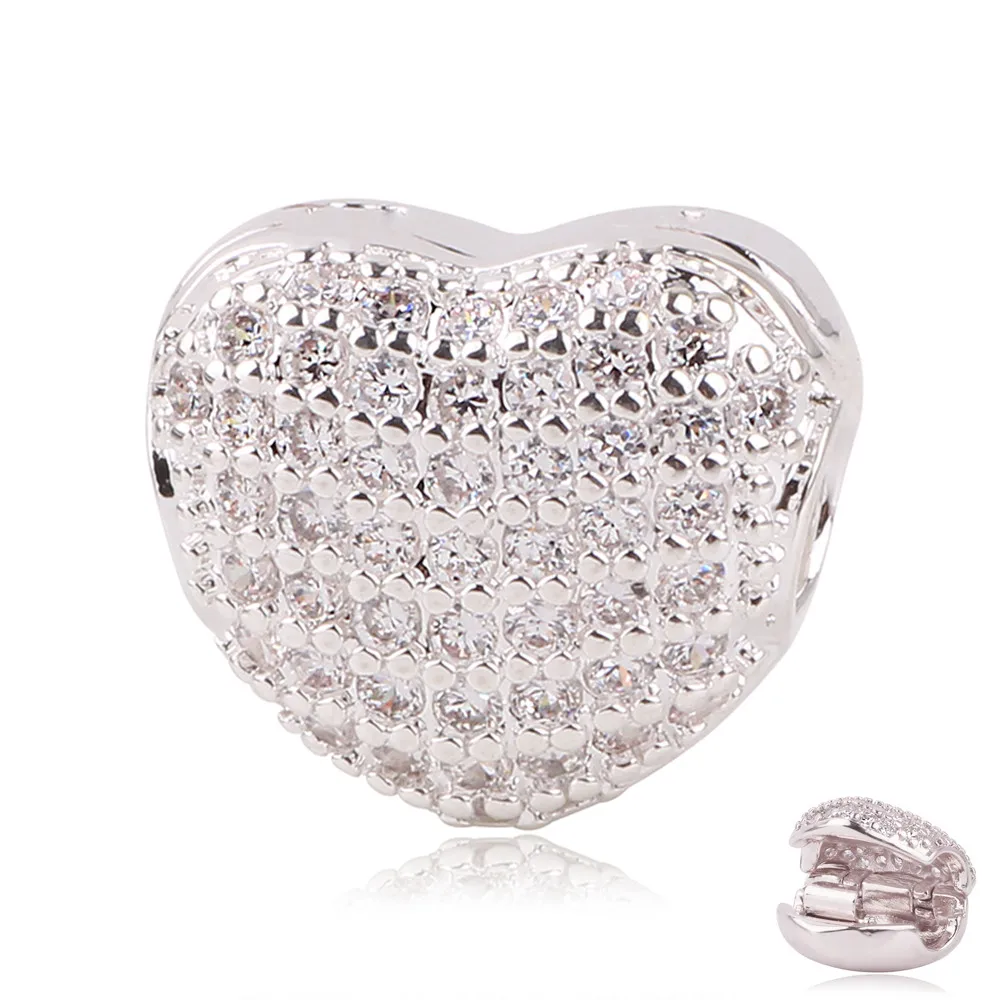 

2020 Hot Sale Silver Color Flower Love Butterfly Pendant Fit Brand Charms Bracelet Necklace Fine Beads DIY Jewelry Give Goddess