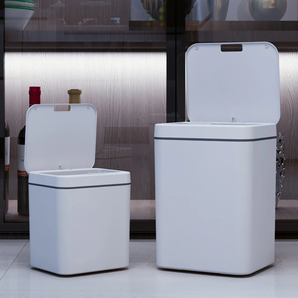 

Home Intelligent Waste Bin Smart Trash Can Induction Garbage Bucket Electric Sensor Automatic Trash Bin For Kitchen Bathroom