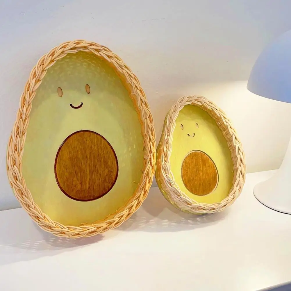 

1 Set Storage Basket Creative Avocado Pattern Widely Applied Breakfast Bread Fruit Storage Tray for Home